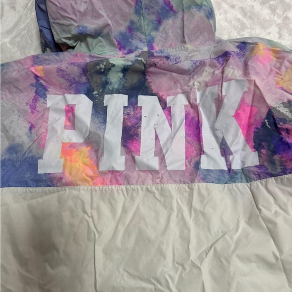 Rare PINK WaterColor Anorak WindBreaker Jacket - Picture 10 of 12